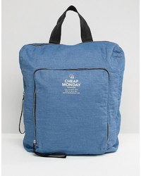 Женский синий рюкзак от Cheap Monday