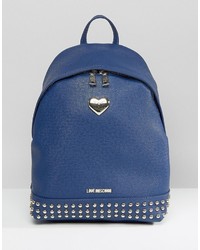 Женский синий рюкзак от Love Moschino