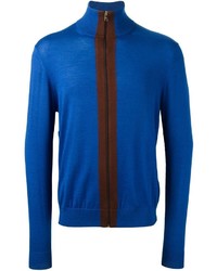 Мужской синий свитер на молнии от Paul Smith