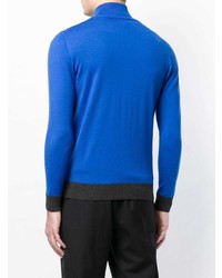 Мужской синий свитер на молнии от Daniele Alessandrini