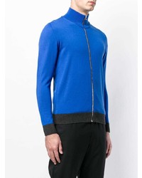Мужской синий свитер на молнии от Daniele Alessandrini