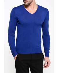 Мужской синий свитер с v-образным вырезом от Alcott