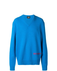 Мужской синий свитер с v-образным вырезом от Calvin Klein 205W39nyc