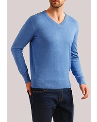 Мужской синий свитер с v-образным вырезом от FiNN FLARE