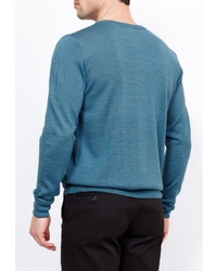Мужской синий свитер с v-образным вырезом от GREG