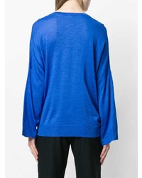 Женский синий свитер с v-образным вырезом от Stella McCartney