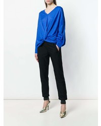 Женский синий свитер с v-образным вырезом от Stella McCartney