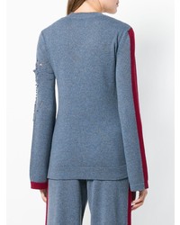 Женский синий свитер с v-образным вырезом от Barrie