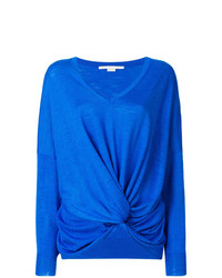 Женский синий свитер с v-образным вырезом от Stella McCartney