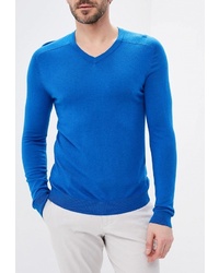 Мужской синий свитер с v-образным вырезом от United Colors of Benetton