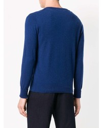 Мужской синий свитер с v-образным вырезом от Ballantyne