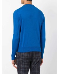 Мужской синий свитер с v-образным вырезом от Ballantyne
