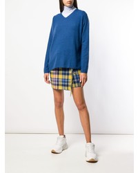 Женский синий свитер с v-образным вырезом от Aspesi