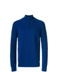Мужской синий свитер с воротником на молнии от CP Company