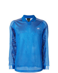 Мужской синий свитер с воротником поло от Adidas Originals By Alexander Wang