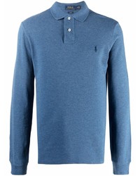 Мужской синий свитер с воротником поло от Polo Ralph Lauren