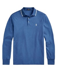 Мужской синий свитер с воротником поло от Polo Ralph Lauren