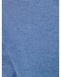 Мужской синий свитер с круглым вырезом в клетку от Burberry