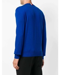 Мужской синий свитер с круглым вырезом с принтом от Tommy Hilfiger