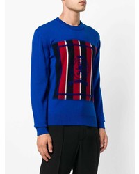 Мужской синий свитер с круглым вырезом с принтом от Tommy Hilfiger