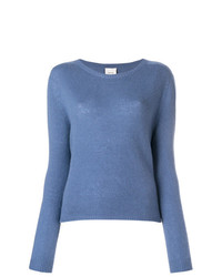 Женский синий свитер с круглым вырезом от Alysi