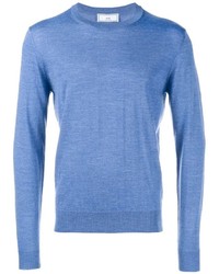 Мужской синий свитер с круглым вырезом от AMI Alexandre Mattiussi