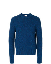 Мужской синий свитер с круглым вырезом от AMI Alexandre Mattiussi