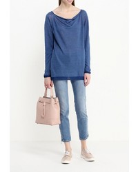 Женский синий свитер с круглым вырезом от Armani Jeans