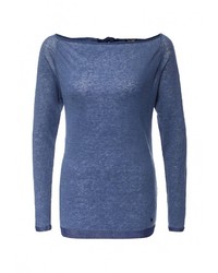 Женский синий свитер с круглым вырезом от Armani Jeans