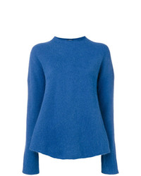 Женский синий свитер с круглым вырезом от Aspesi