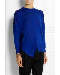 Женский синий свитер с круглым вырезом от Stella McCartney