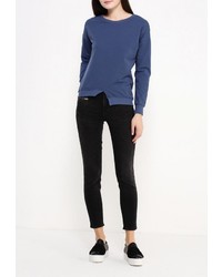 Женский синий свитер с круглым вырезом от Aurora Firenze