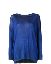 Женский синий свитер с круглым вырезом от Avant Toi