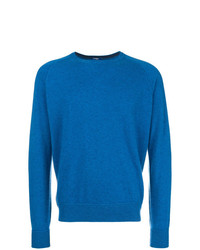 Мужской синий свитер с круглым вырезом от Barba