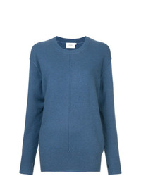 Женский синий свитер с круглым вырезом от Bassike