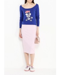 Женский синий свитер с круглым вырезом от BeaYukMui