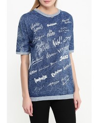 Женский синий свитер с круглым вырезом от Besh