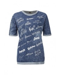 Женский синий свитер с круглым вырезом от Besh