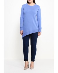 Женский синий свитер с круглым вырезом от Bestia Donna