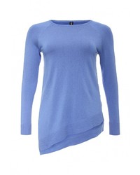 Женский синий свитер с круглым вырезом от Bestia Donna