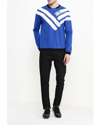 Мужской синий свитер с круглым вырезом от Bikkembergs