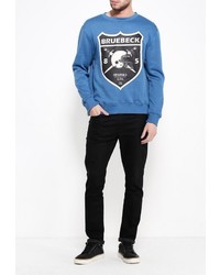 Мужской синий свитер с круглым вырезом от Bruebeck
