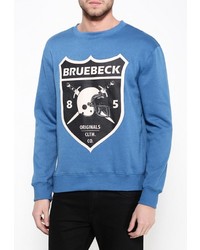 Мужской синий свитер с круглым вырезом от Bruebeck