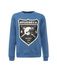 Мужской синий свитер с круглым вырезом от Bruebeck