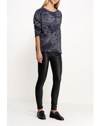 Женский синий свитер с круглым вырезом от By Swan