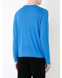 Мужской синий свитер с круглым вырезом от Kent & Curwen