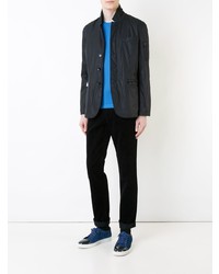 Мужской синий свитер с круглым вырезом от Kent & Curwen