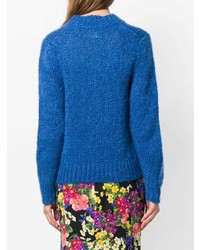 Женский синий свитер с круглым вырезом от Isabel Marant