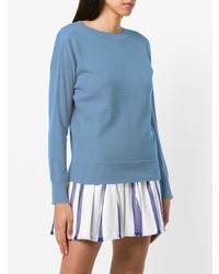 Женский синий свитер с круглым вырезом от Pinko