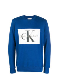 Мужской синий свитер с круглым вырезом от CK Jeans